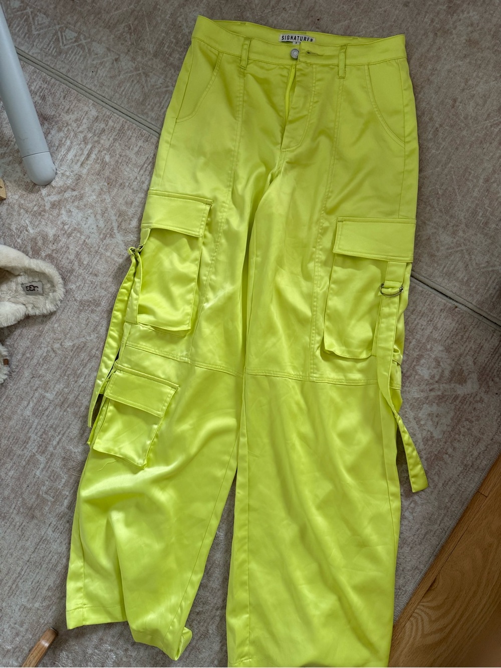Signature8 Neon Yellow Cargo Jumpsuit Pants